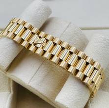 Thumbnail von Rolex Datejust 31 President Yellowg. BOX & PAPERS NEW 2024 Green Dial Orig. Diamond Setting