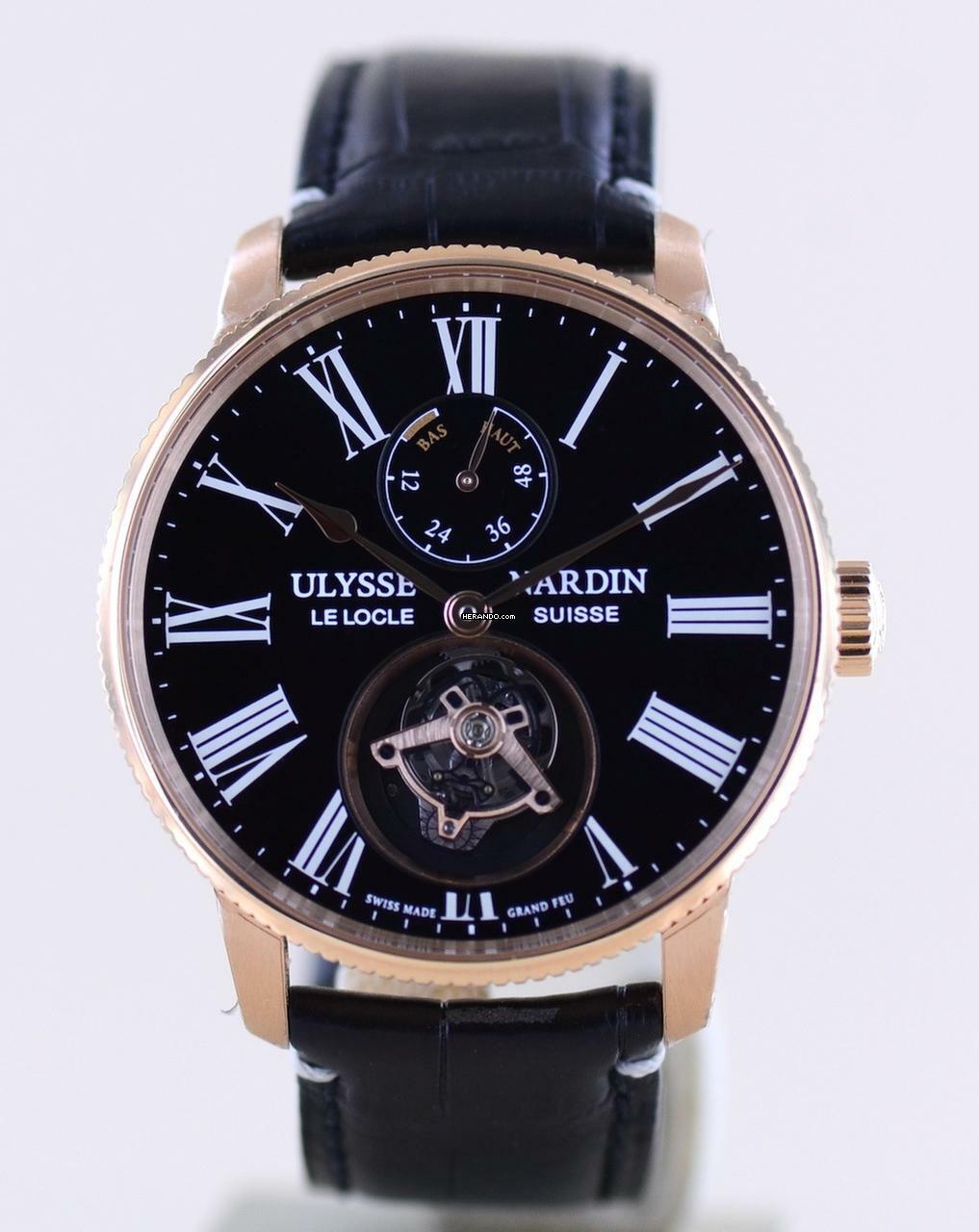 Thumbnail von Ulysse Nardin Marine Torpilleur Tourbillon 18K Rosé Gold Automatic Black Enamel Limited
