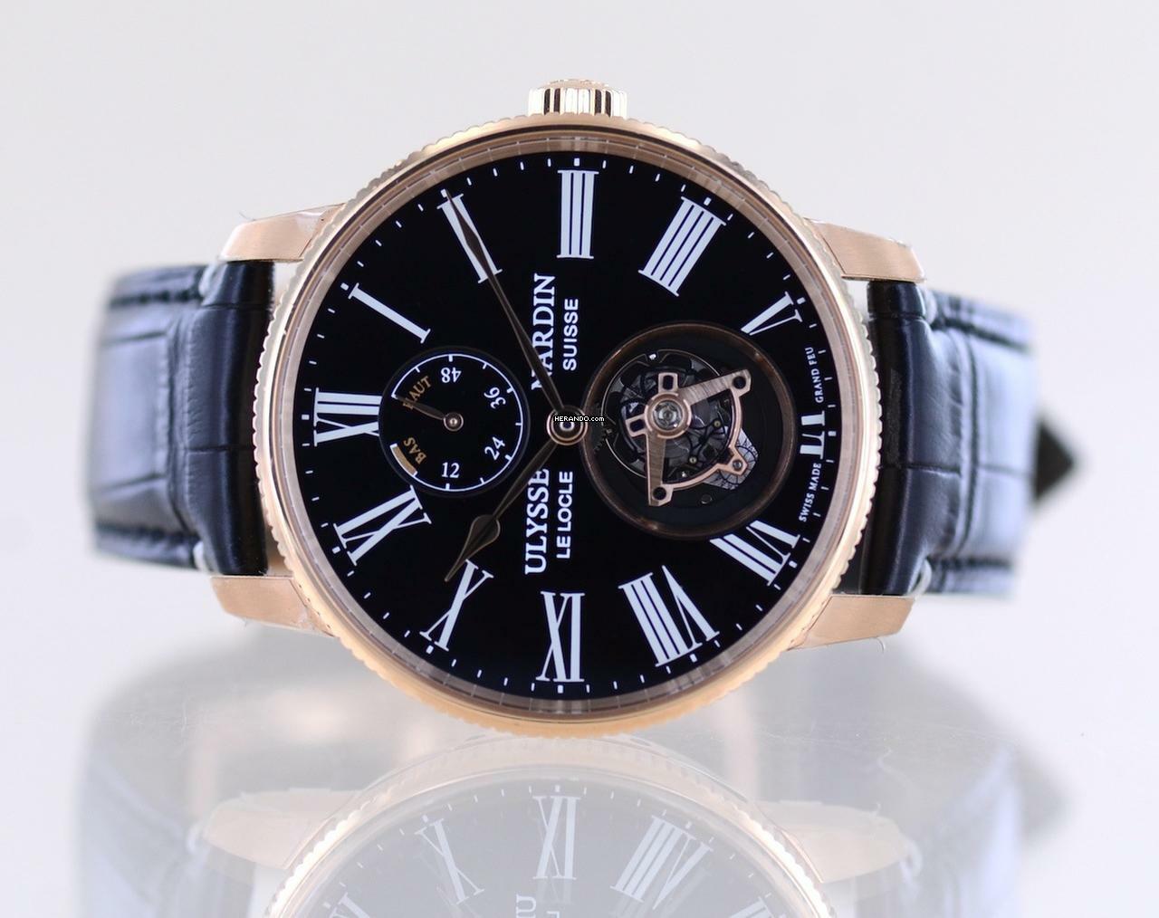 Thumbnail von Ulysse Nardin Marine Torpilleur Tourbillon 18K Rosé Gold Automatic Black Enamel Limited