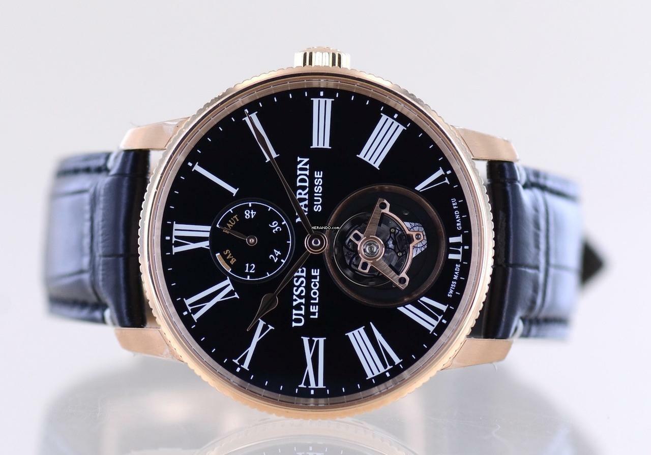 Thumbnail von Ulysse Nardin Marine Torpilleur Tourbillon 18K Rosé Gold Automatic Black Enamel Limited