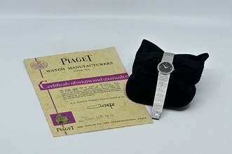 Thumbnail von Piaget Vintage rare Dress Watch | 9706 A 6 | Onyx Dial | Certificate