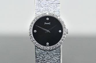 Thumbnail von Piaget Vintage rare Dress Watch | 9706 A 6 | Onyx Dial | Certificate