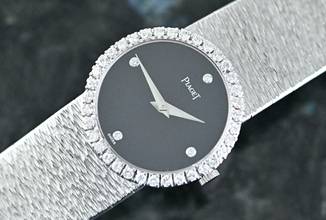 Thumbnail von Piaget Vintage rare Dress Watch | 9706 A 6 | Onyx Dial | Certificate