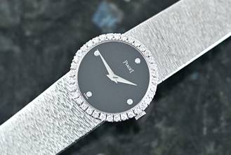 Thumbnail von Piaget Vintage rare Dress Watch | 9706 A 6 | Onyx Dial | Certificate