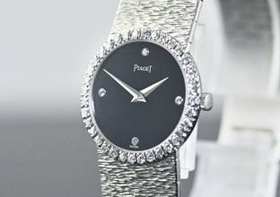 Thumbnail von Piaget Vintage rare Dress Watch | 9706 A 6 | Onyx Dial | Certificate