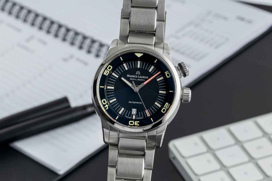  Maurice Lacroix Pontos S Diver Automatik Edelstahl Herrenuhr Ref. PT6248-55002-330B&P  