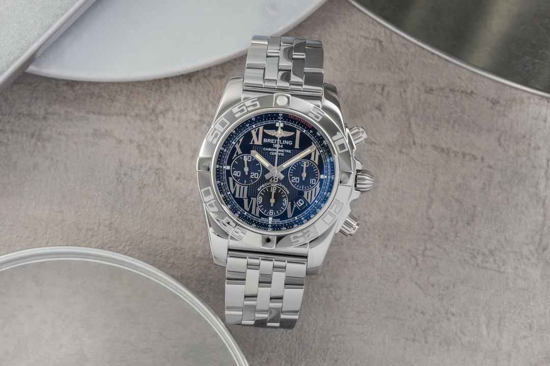  Breitling Chronomat 44 Chronograph Stahl Automatik Ref. AB011012/BD89 B&P 2018  