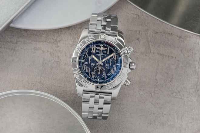  Breitling Chronomat 44 Chronograph Stahl Automatik Ref. AB011012/BD89 B&P 2018  