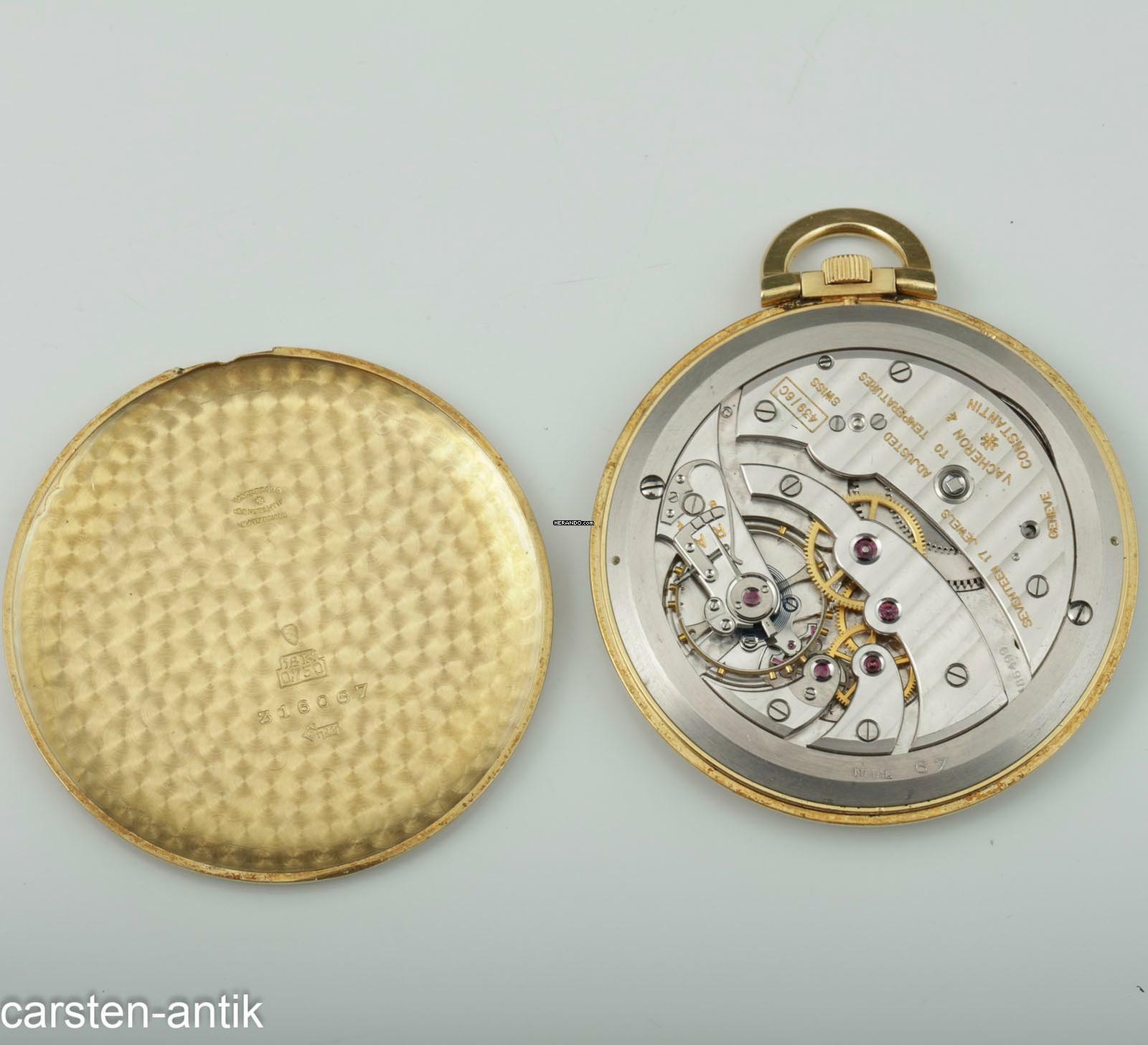 Thumbnail von Vacheron Constantin Hoch feine 18k Genfer Frackuhr markelloses zweifarbiges Zifferblatt 1950 </h1>