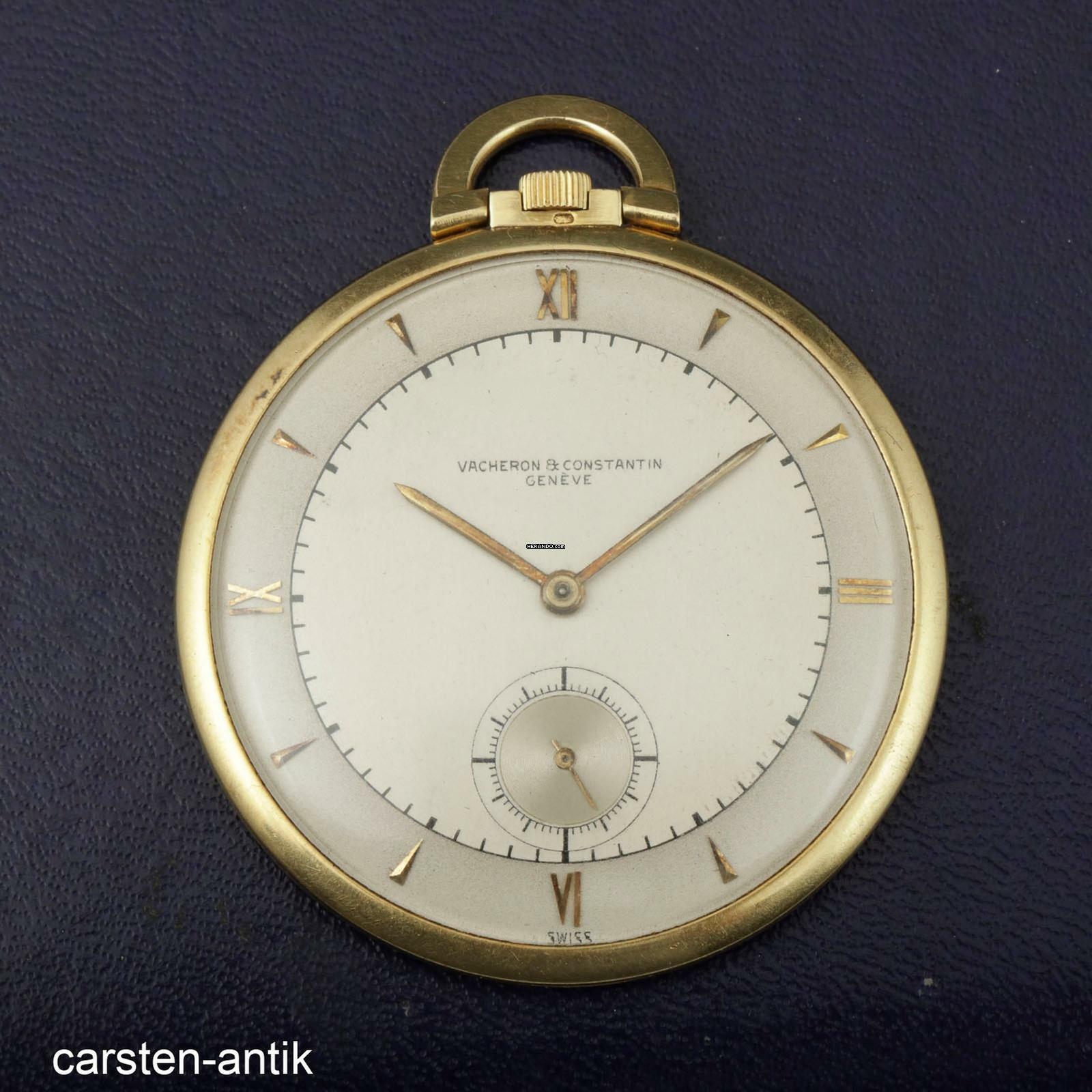 Thumbnail von Vacheron Constantin Hoch feine 18k Genfer Frackuhr markelloses zweifarbiges Zifferblatt 1950 </h1>