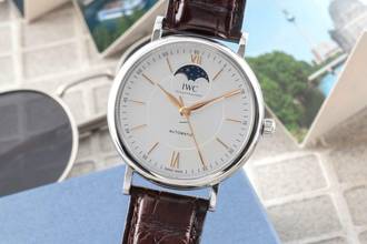 Thumbnail von IWC Portofino Automatic Moon Phase Edelstahl Automatik Herrenuhr Ref. IW459401