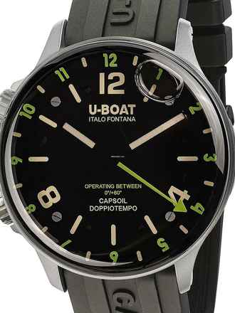 U-Boat 8838/A Capsoil Doppiotempo SS GMT Herrenuhr 45mm 10ATM 