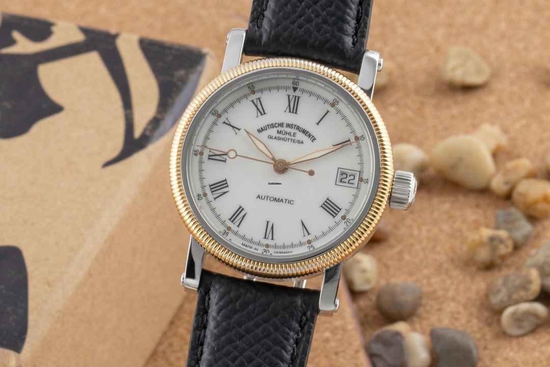  Mühle Glashütte Medium II Stahl / Gold Automatik Datum Herrenuhr Ref. M1-31-70  
