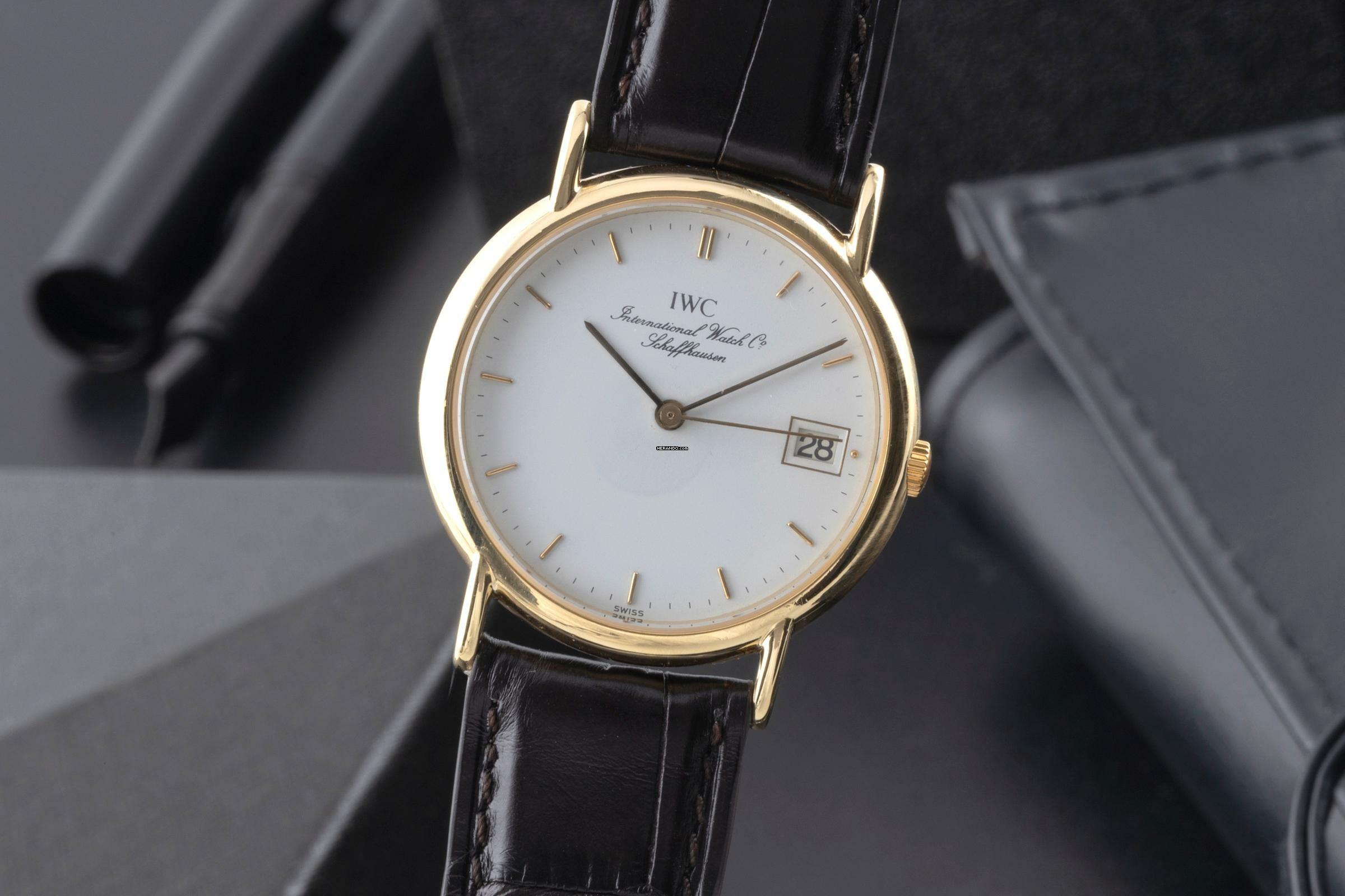 IWC Portofino 18k (0,750) Gold Quarz Damenuhr Ref. 3332 Klassiker