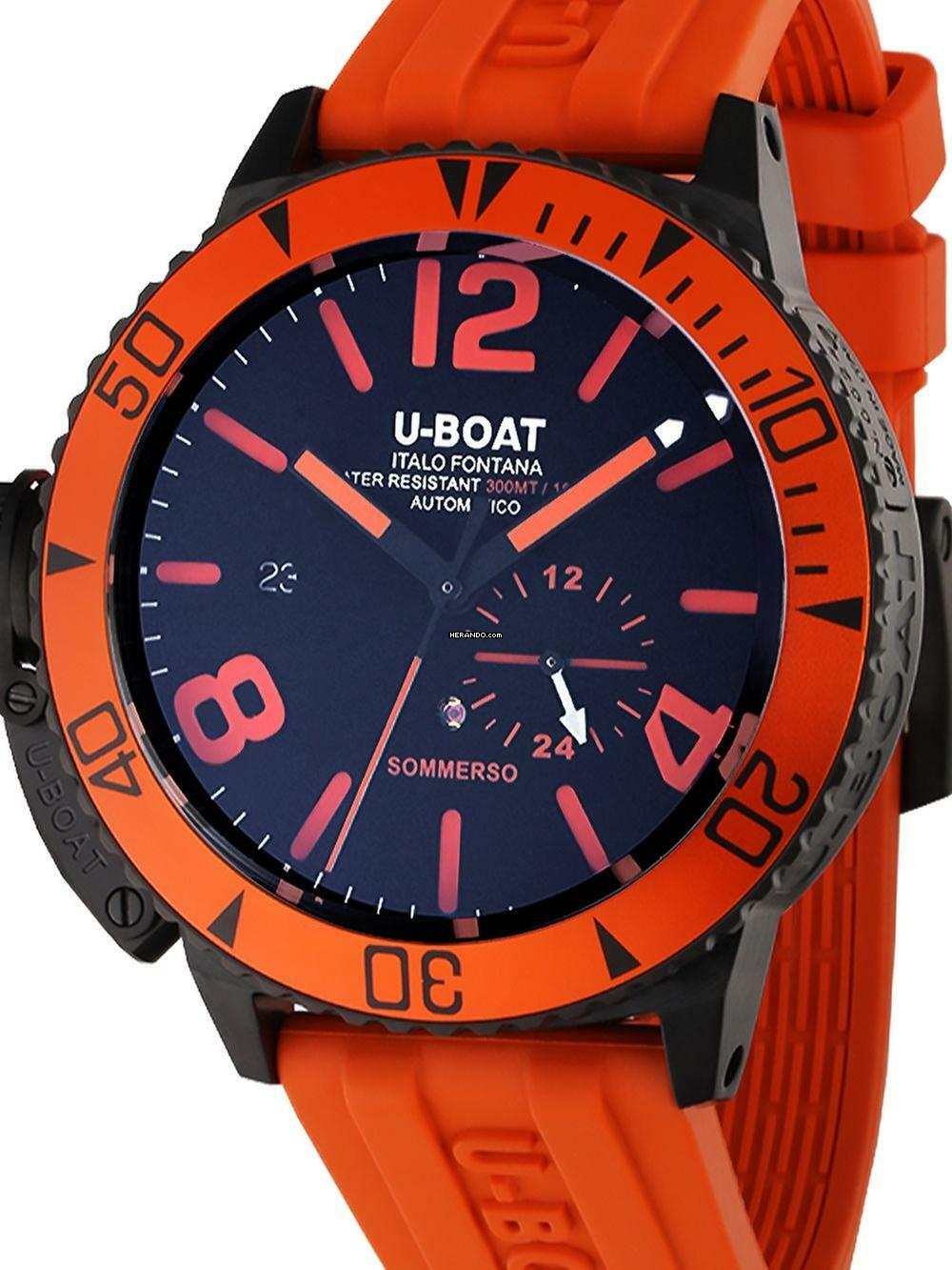  U-Boat 9543 Sommerso Orange IPB Automatik Herrenuhr 46mm 30ATM 