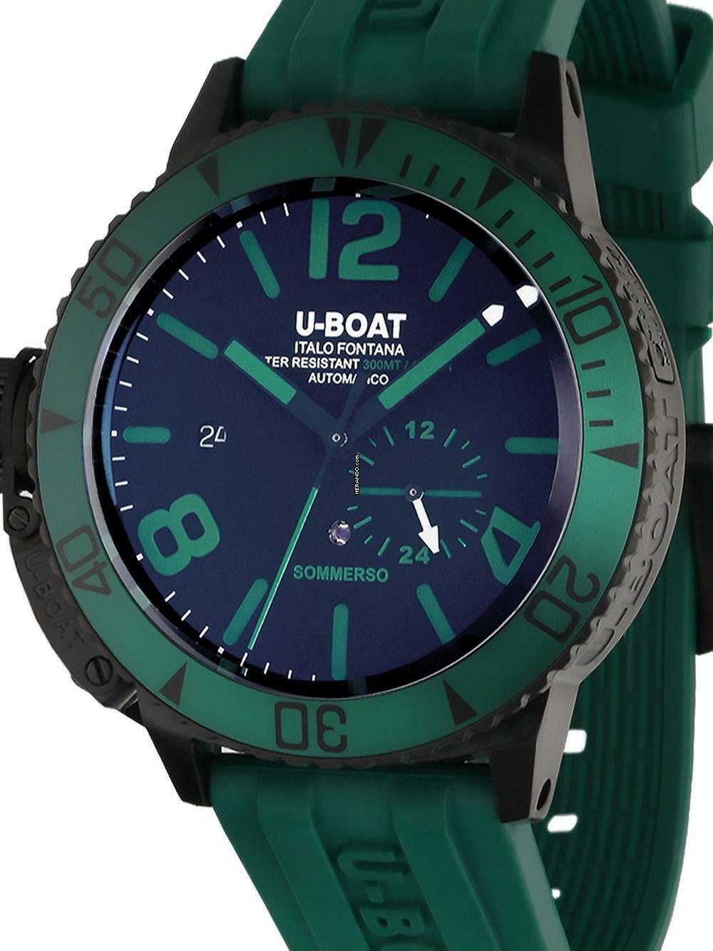  U-Boat 9667 Sommerso Green IPB Automatik Herrenuhr 46mm 30ATM  