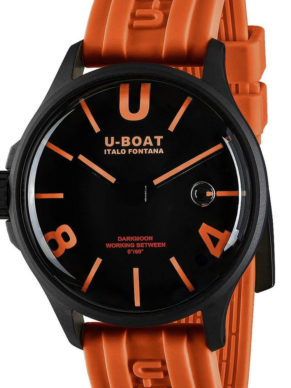  U-Boat 9538 Darkmoon Orange IPB Herrenuhr 44mm 5ATM  