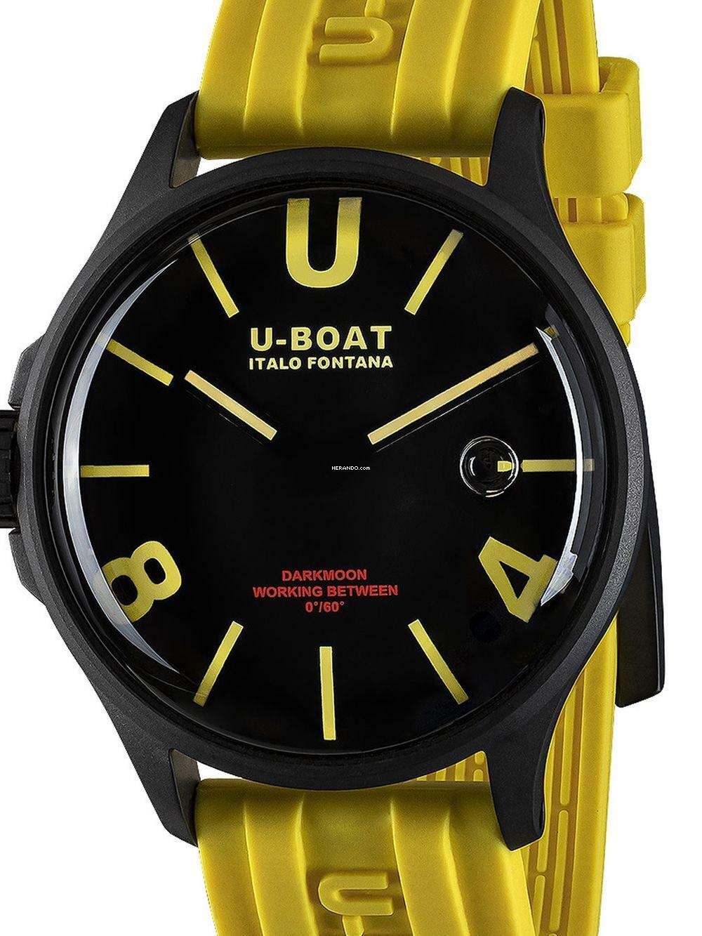  U-Boat 9522 Darkmoon Yellow IPB Herrenuhr 44mm 5ATM 