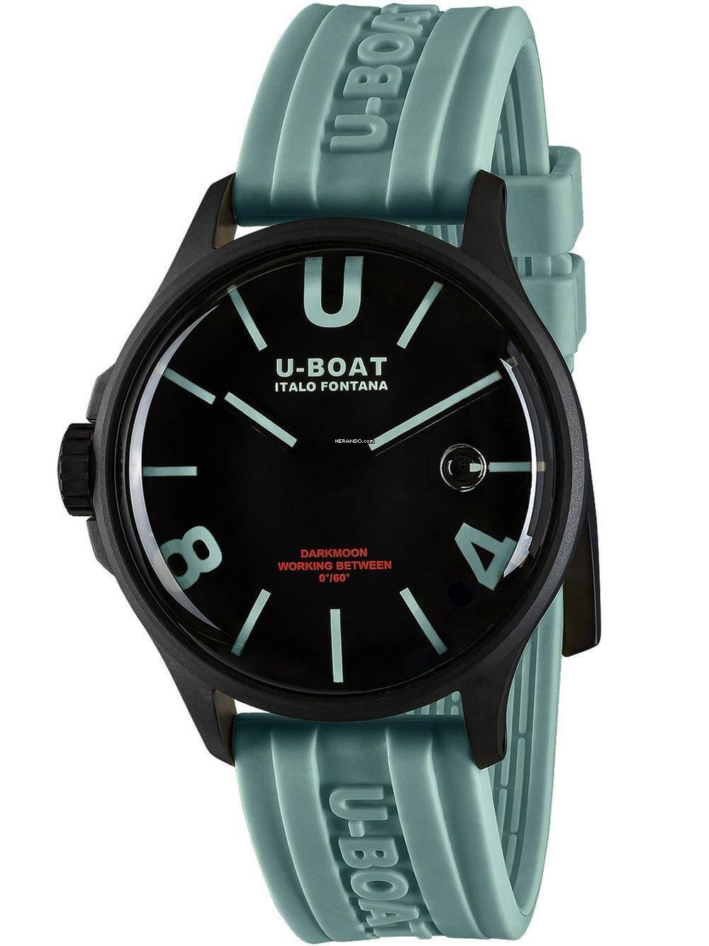  U-Boat 9526 Darkmoon Aqua IPB Herrenuhr 44mm 5ATM 