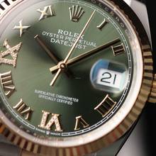 Thumbnail von Rolex Datejust 36 Steel / Gold Oyster Fluted Green Roman Diamond Dial