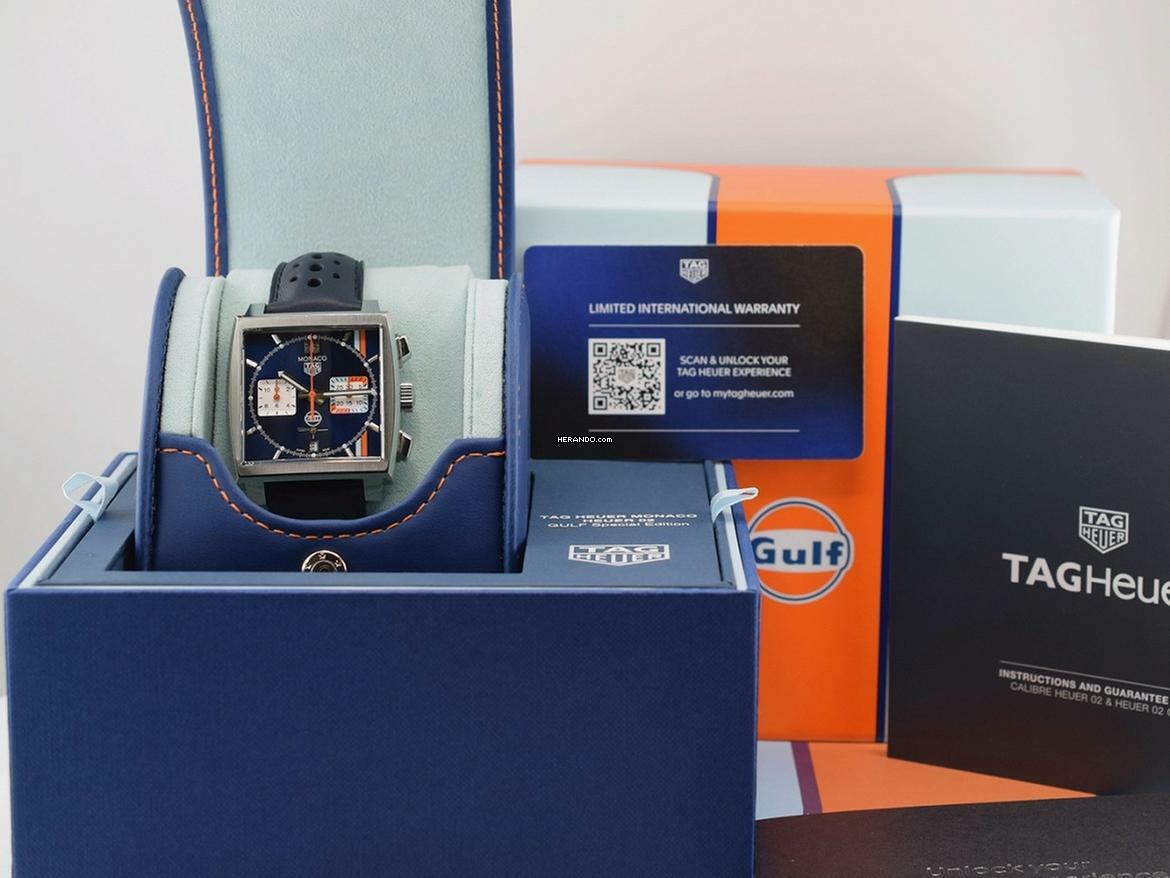 Thumbnail von TAG Heuer Monaco Chronograph X Gulf Like New Stickers