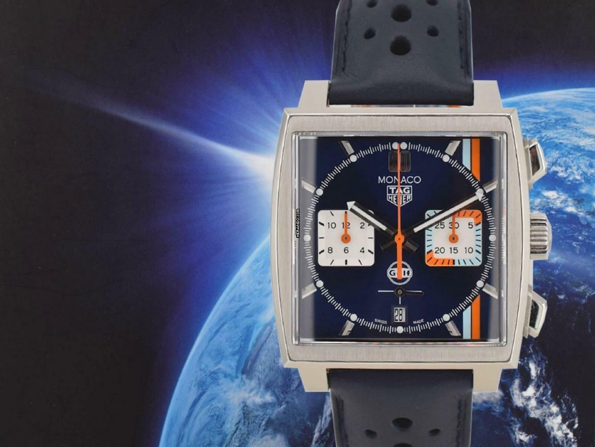  TAG Heuer Monaco Chronograph X Gulf Like New Stickers  