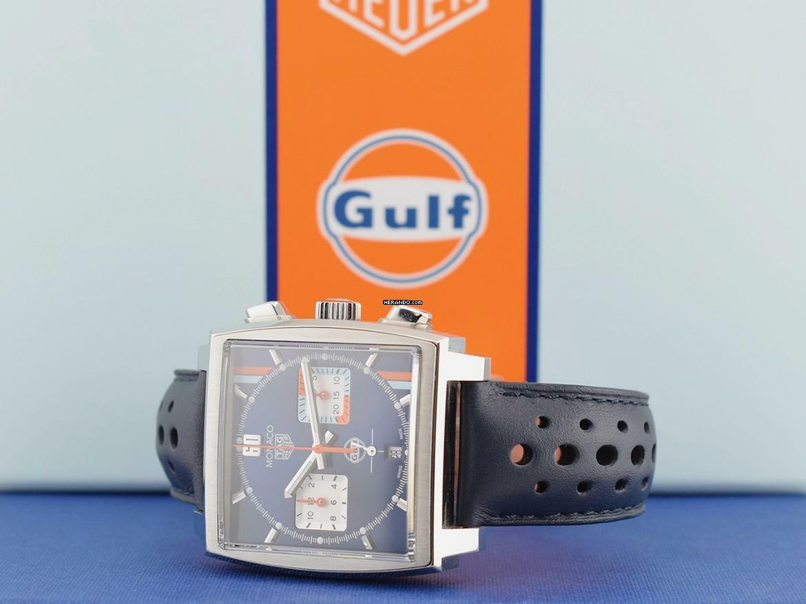Thumbnail von TAG Heuer Monaco Chronograph X Gulf Like New Stickers