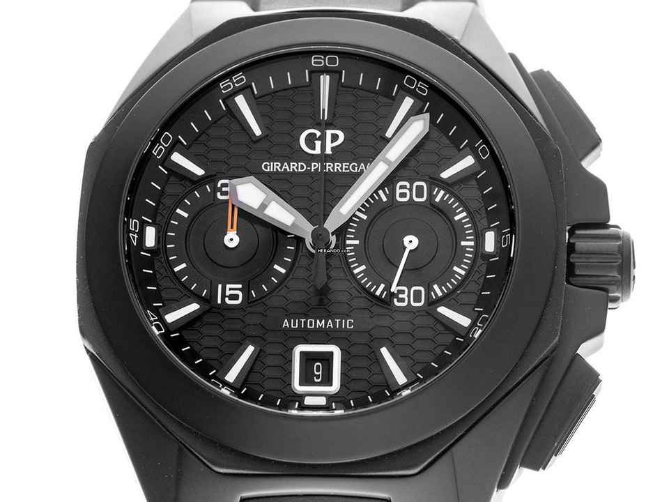  Girard Perregaux Chrono Hawk Céramique Ref.49970-32-631-FK6A original Box sehr Gut Vintage </h1> 