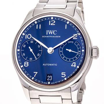 IWC Portugieser Automatik 42 – 7 Days Blue – IW501704 – like NEW – 2024 Full Set 