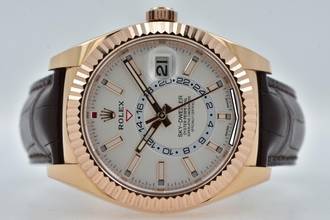 Thumbnail von Rolex Sky-Dweller 326135 18k Rose Gold White Dial Full Set