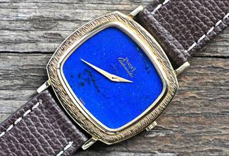 Thumbnail von Piaget very rare TV Screen | 12434 | perfect Lapis Lazuli dial | Yellowgold </h1>