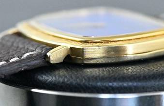Thumbnail von Piaget very rare TV Screen | 12434 | perfect Lapis Lazuli dial | Yellowgold </h1>