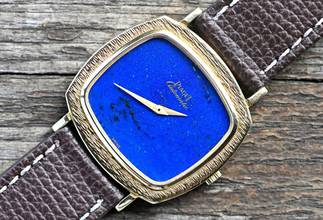 Thumbnail von Piaget very rare TV Screen | 12434 | perfect Lapis Lazuli dial | Yellowgold </h1>