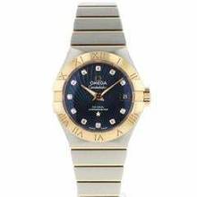 Thumbnail von Omega Constellation Ladies Rose Gold Blue Diamond Dial