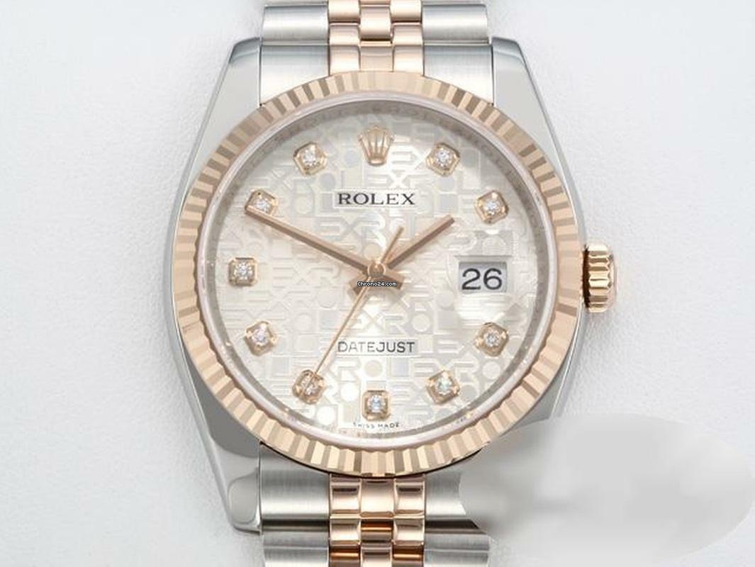 Rolex Datejust 36 36mm 116231 2016 Stahl Rosegold 750 Diamanten Automatik Stainless Steel 18kt Rose Gold Jubilé-band Chronometer Oyster