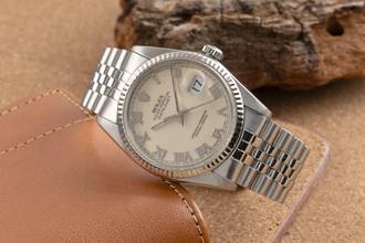 Thumbnail von Rolex Datejust 36 Stahl / Weissgold Automatik Herrenuhr Ref. 16014 Klassiker