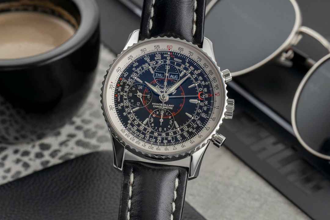  Breitling Montbrillant Datora Chronograph Stahl Automatik Ref. A21330 Papiere  