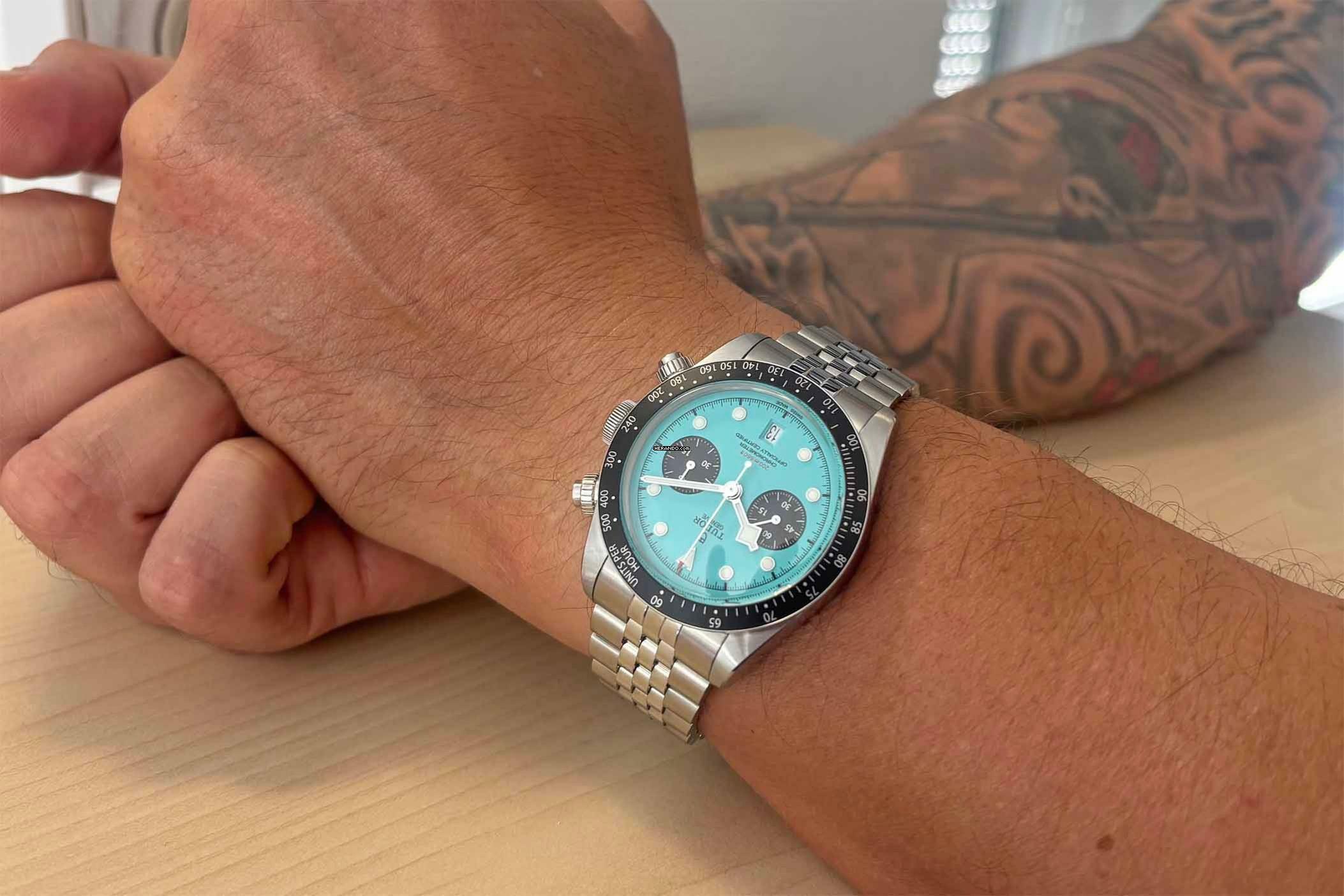 Tudor Black Bay Chrono Flamingo Blue 2025 M79360N LC100 Fullset