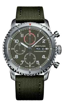  Breitling Aviator 8 Curtiss Warhawk Aviator 8 Green 43MM Like New A133161 2019 