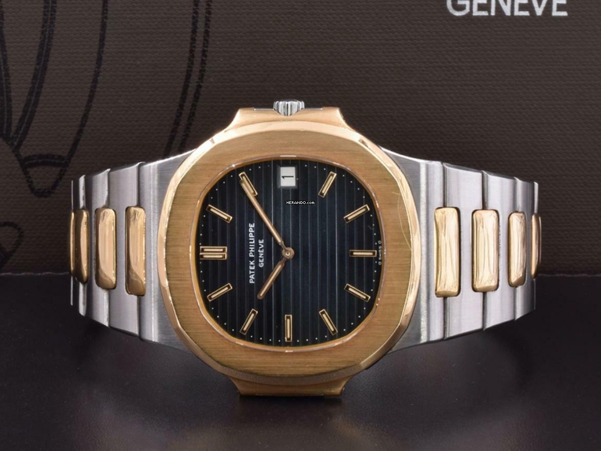  Patek Philippe Nautilus 3700 Steel/gold Blue Dial Original Box / Warranty 1982 Very Rare 