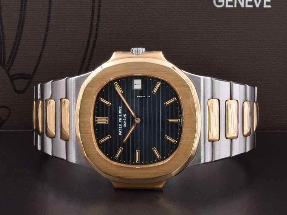  Patek Philippe Nautilus 3700 Steel/gold Blue Dial Original Box / Warranty 1982 Very Rare 