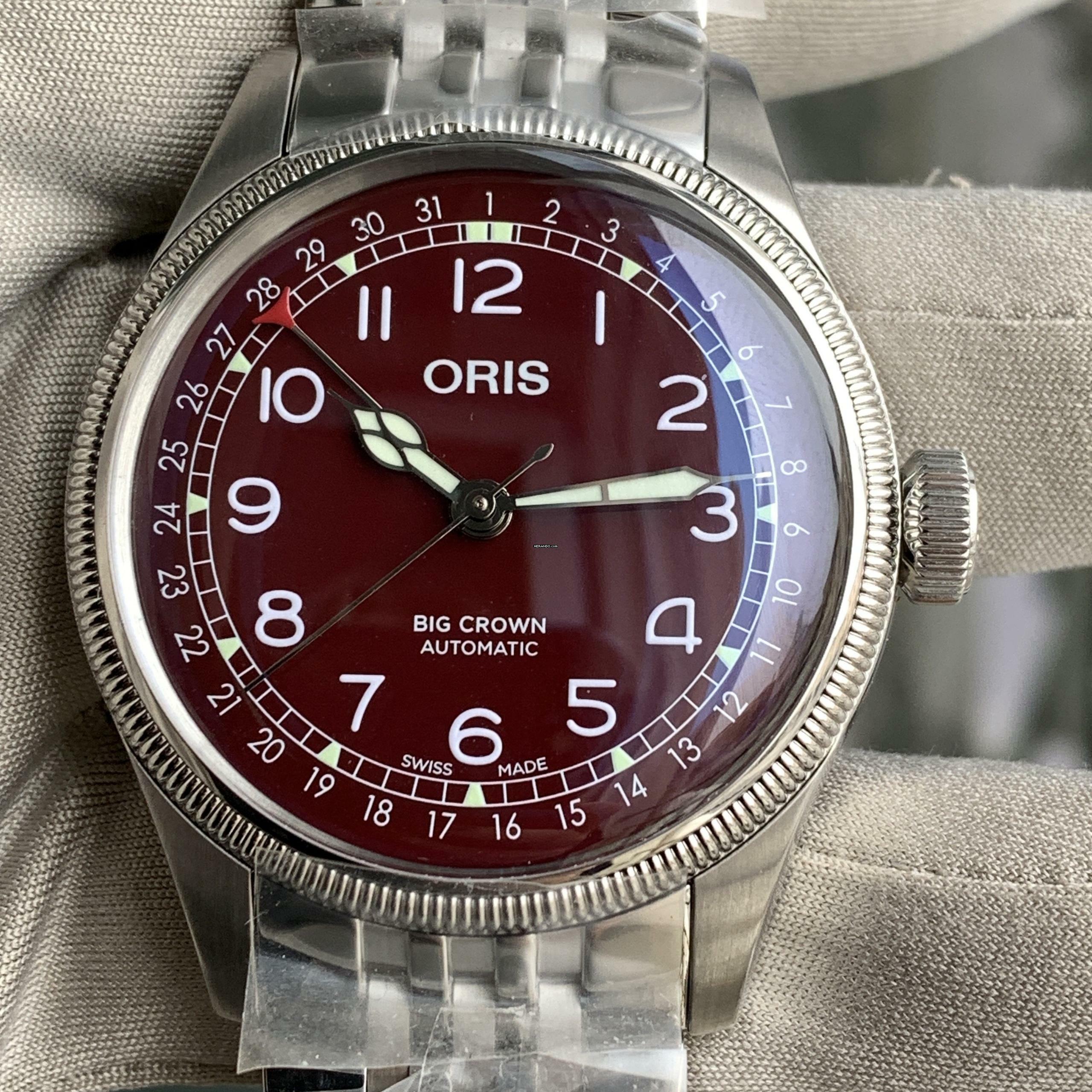 Thumbnail von Oris Big Crown Pointer Date burgundy dial Full Set NEW 2024’s