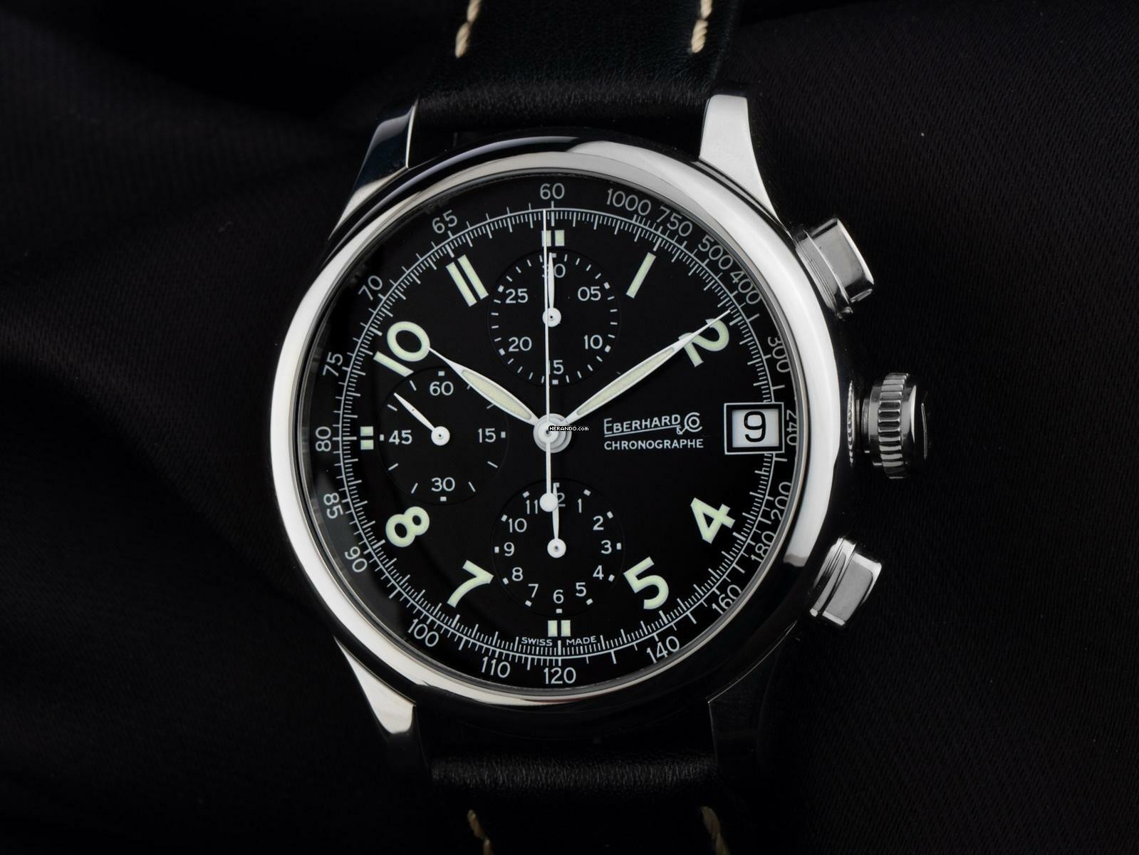  Eberhard & Co. Traversetolo Chronograph Ref.31051 2021 Full Set wie Neu Vintage  