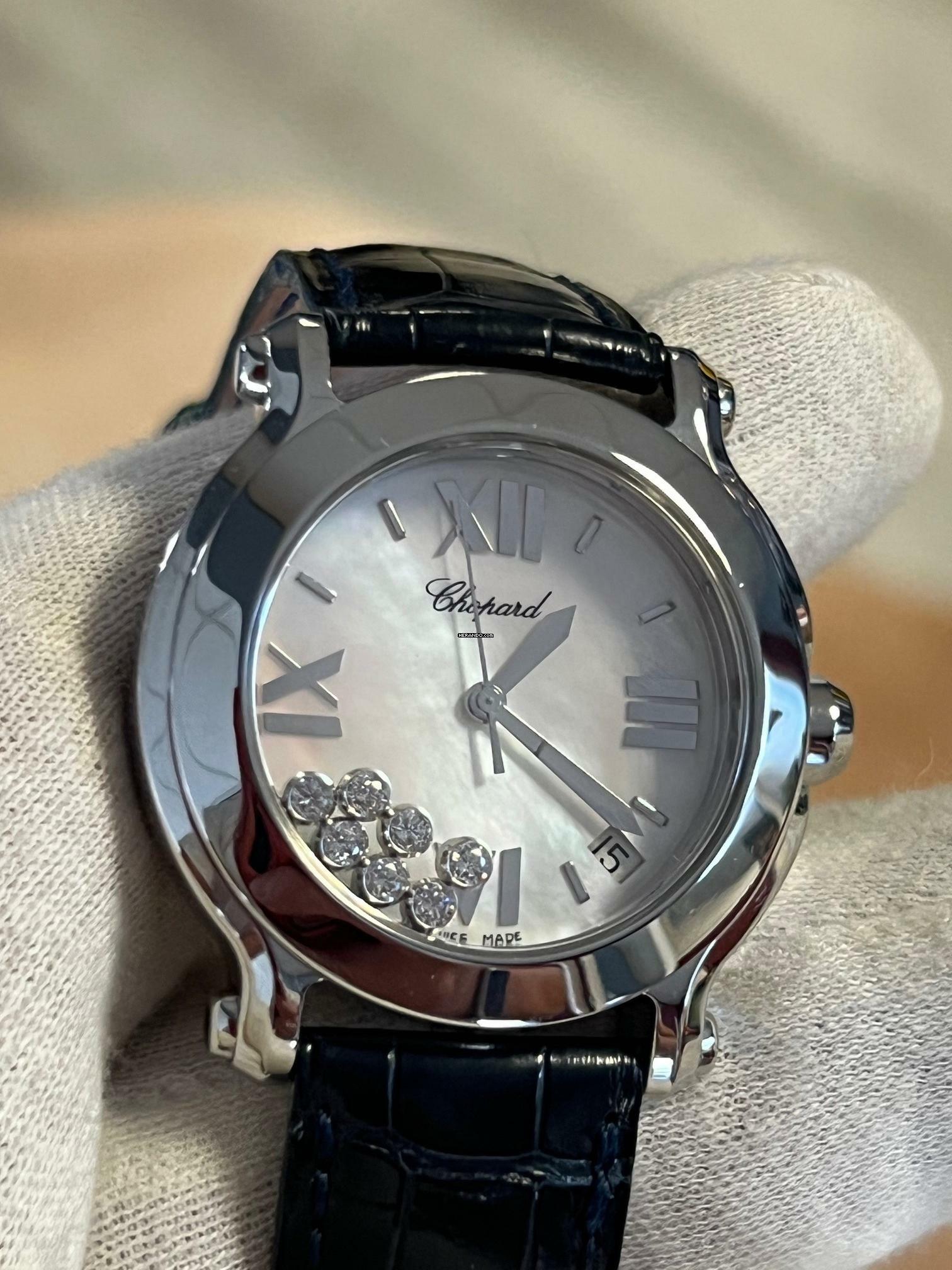  Chopard Happy Sport 8475 Happy Sport ZB Permutt Full Set B & Papiere Neuer Service sofort verfügbar Deutsche Uhr Neuzustand ! original Band und Schließe ! 