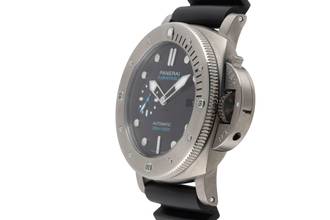 Thumbnail von Panerai Submersible Titanio 47mm Automatik Herrenuhr Ref. PAM01305 B&P 2019