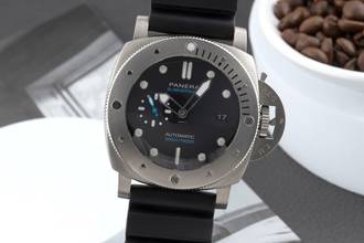 Thumbnail von Panerai Submersible Titanio 47mm Automatik Herrenuhr Ref. PAM01305 B&P 2019