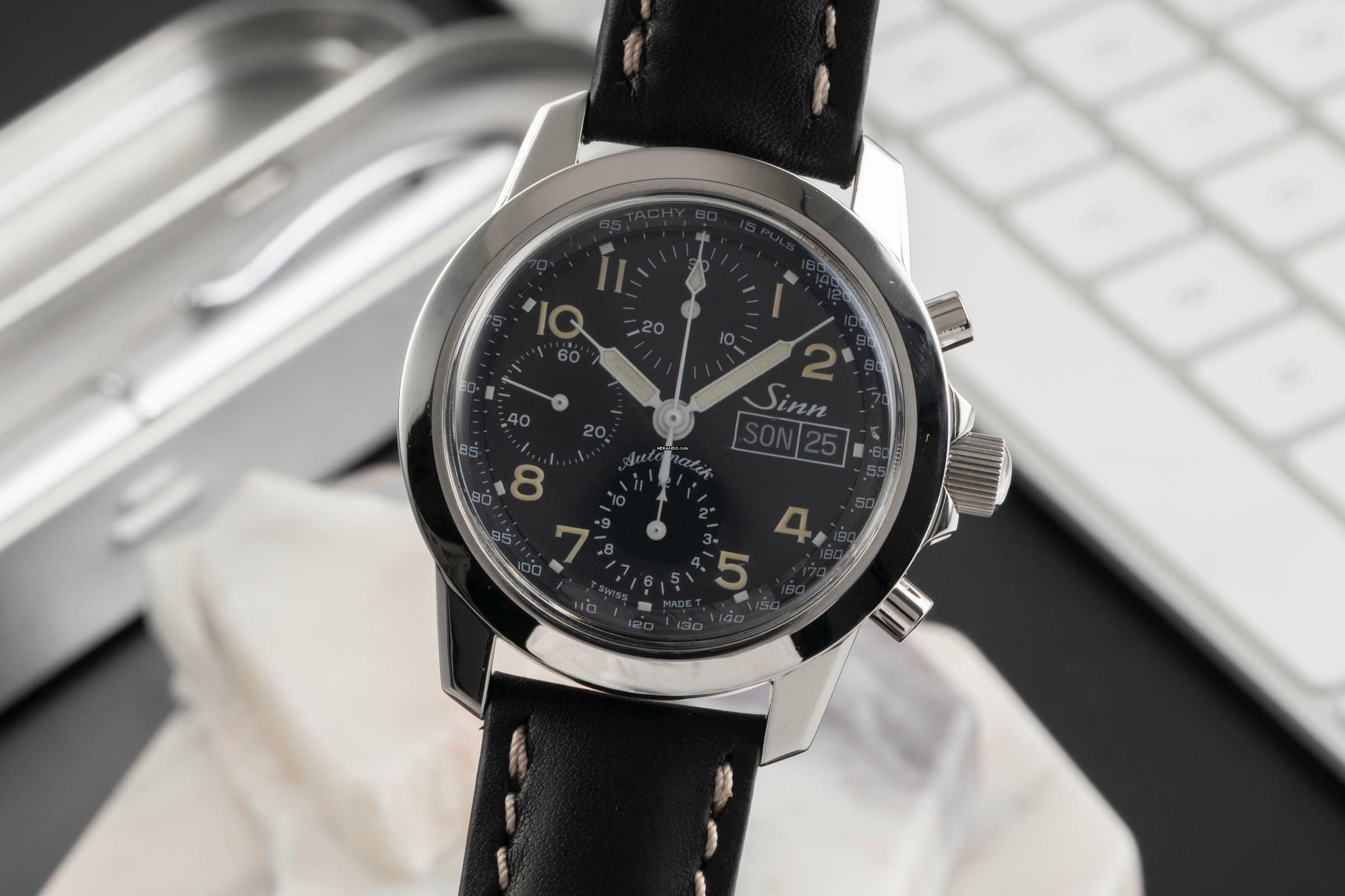  Sinn 103 ST Chronograph Stahl Automatik Herrenuhr Ref. 103.050  