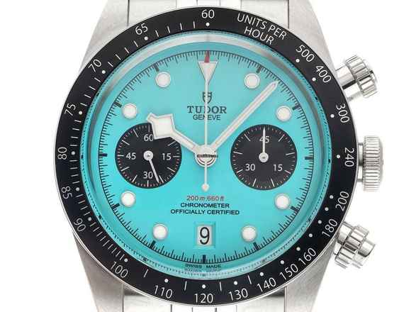  Tudor Black Bay Chrono Flamingo Blue Ref.M79360N-0024 2025 Full Set Ungetragen 