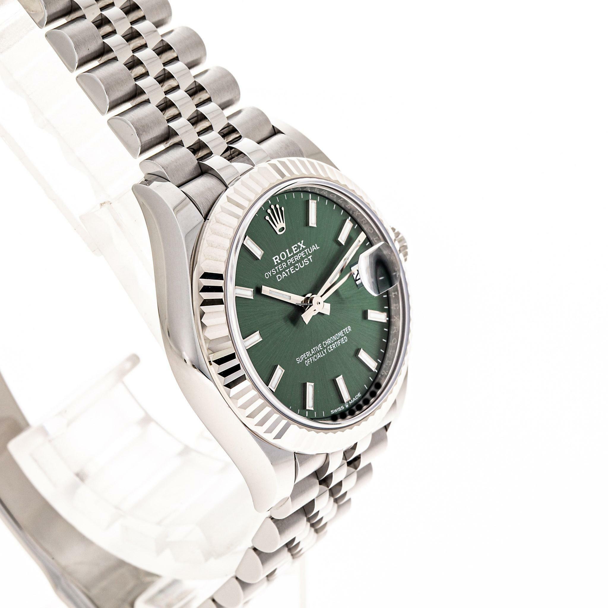Thumbnail von Rolex Datejust 31 Mint Green Jubilee – Whitegold Bezel – 278274 – NEW – Lc100 – 2022 Full Set