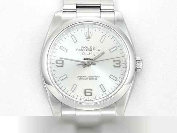  Rolex Air King 34mm Medium 114200 2010 Edelstahl Automatik Stahl Stainless Steel Oyster-band Chronometer 
